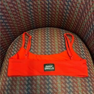 Daily Drills Red Bikini Top